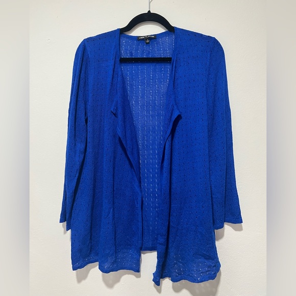 Cable & Gauge Jackets & Coats Cable Gauge Royal Blue Cardigan M